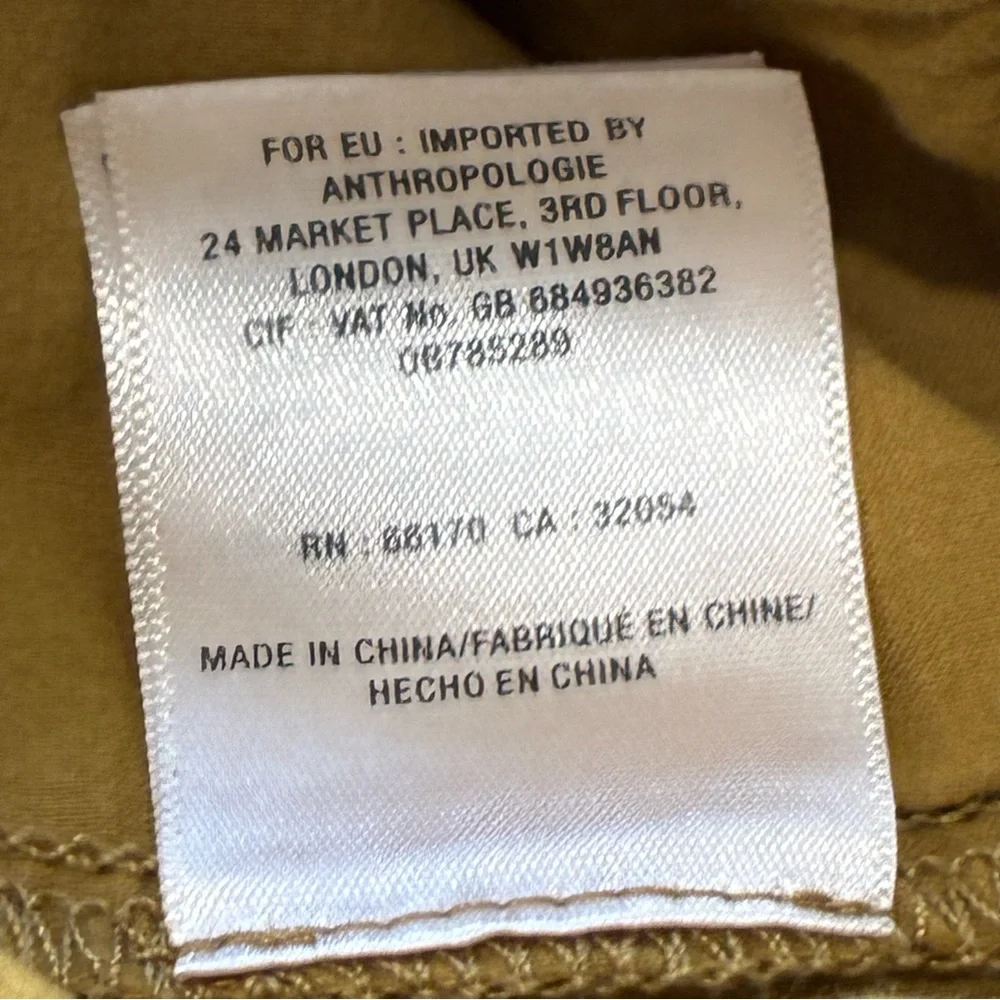 Anthropologie Eyelet Jogger Mustard Boho Cropped Drawstring Waist Medium - Picture 11 of 12